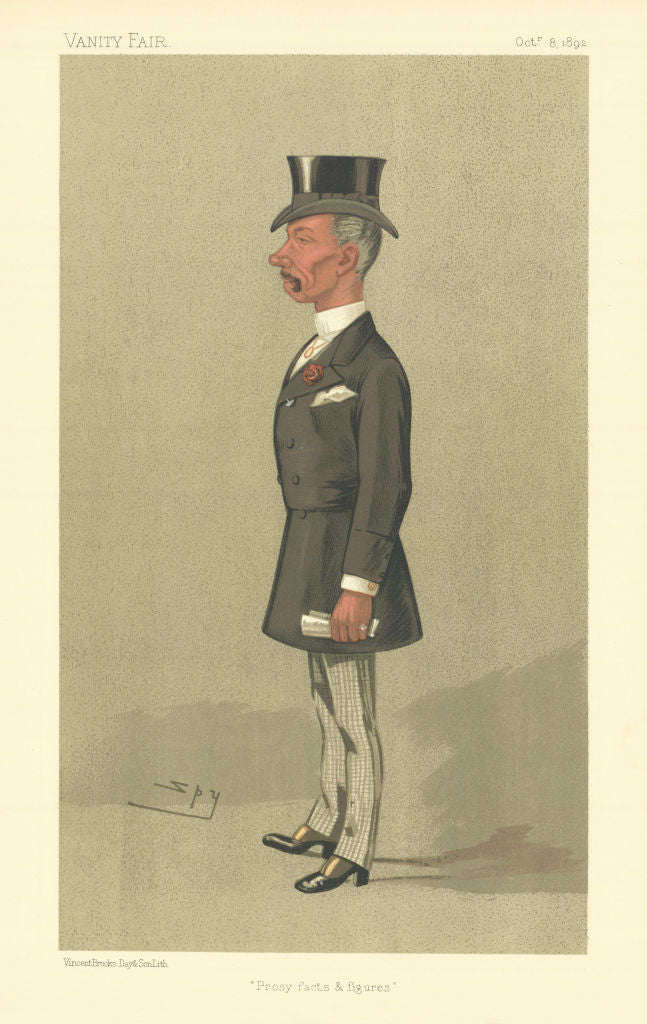 VANITY FAIR SPY CARTOON John Seymour Keay 'Prosy facts & figures' Scotland 1892